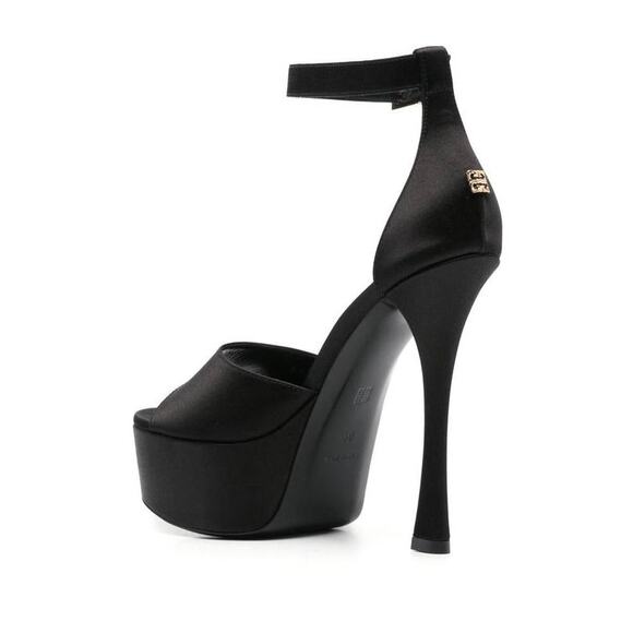 Givenchy 4G Liquid Platform Sandals Heels in Black 36.5 - Picture 7 of 8